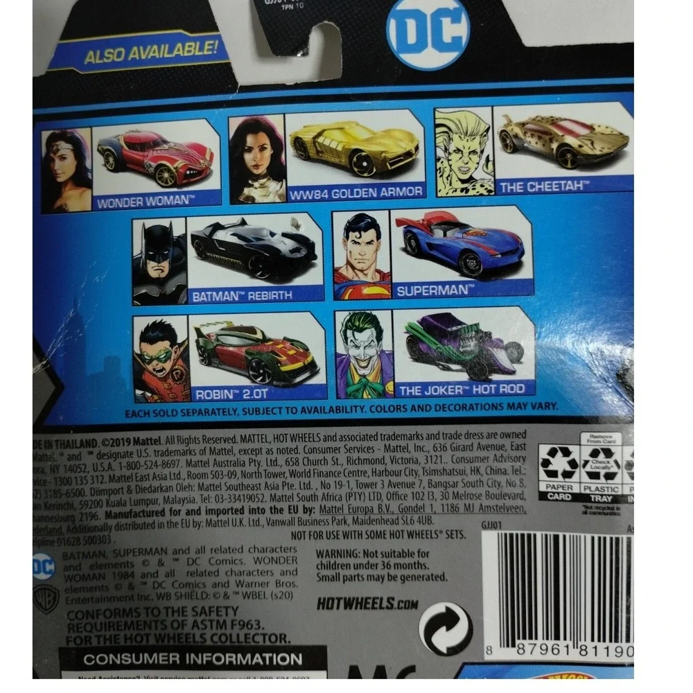 Hot Wheels Wonder Woman 1984 WW84 Character Car DC First‎ Appearance NIP